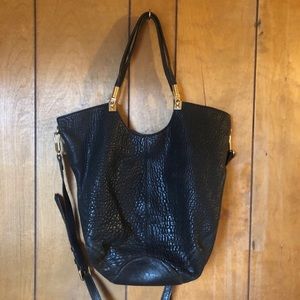 ELIZABETH & JAMES Slouchy Black Leather Bag